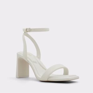 Aldo White Block Heels